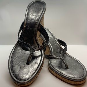 Coach Signature Wedge Sandals
